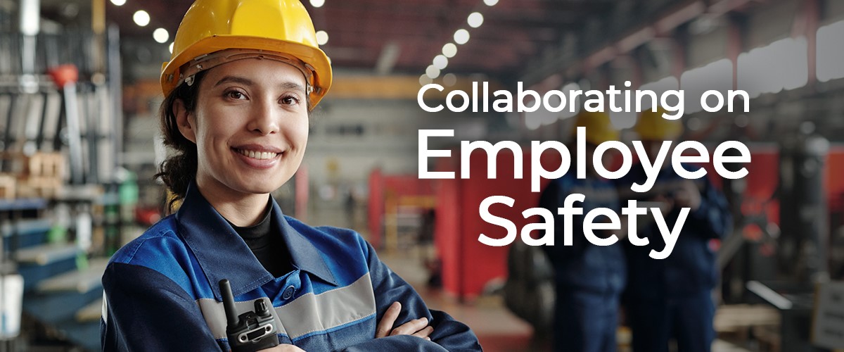 Female employee representing the industry collaborating on employee respiratory safety
