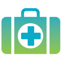 Employee health and safety first aid icon.